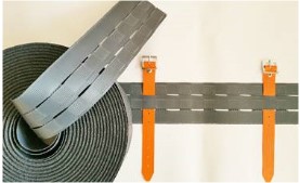 PVC Weldable Webbing with Loops 100mm x 60m, Heavy Duty Tarpaulin and Tent Securing Webbing with Multi-Loop Design for Flexible Attachment and Durable Outdoor Use